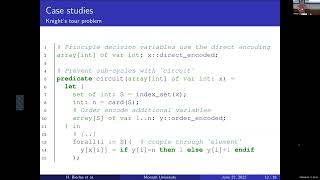 CPAIOR 2022: Coupling Different Integer Encodings for SAT