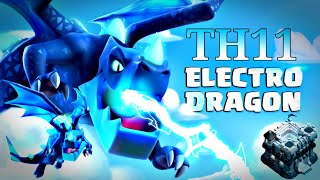 th11 Best Electro Dragon Attack Strategy 🔥.Electro Surgery. th11 electro dragon war attack strategy