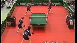 Tischtennis Bundesliga: Philippe Saive Peter Nilsson vs Chen Zhibin Lucjan Blaszczyk