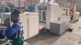 Square Bottom Paper Bag Making Machine working in Uganda Kenya Rwanda