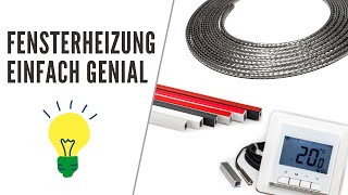 Fensterheizung einfach genial! T-STRIPE Profi Anschlussgarnitur Montage: vermeidet Kondenswasser!