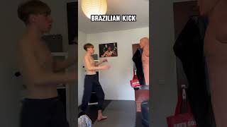 The difference between a Brazilian Kick and a Question Mark Kick🔥🥋#shorts #martialarts