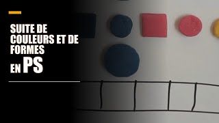 Se repérer dans l'espace en petite section partie 3 : suite de couleurs et de formes