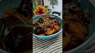 Aloo baingan sabji recipe 😍🤩#youtubeshorts #trending #cooking #subscribe #aloobaingan #viral #shorts