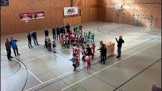 Siegerehrung unserer chiquillos - 1. Platz vom G-Jugend Hallenturnier in Tüpling