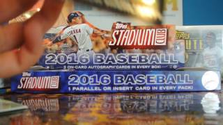 2016 Topps Stadium Club Baseball Box Break Review