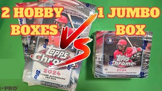 $400 Worth Of 2024 Topps Chrome Hobby Boxes Versus $400 worth Of Jumbo! Which Is The Better BUY?