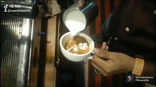 How to make simple Rosetta art || Latte art || New Mc Cafe || Dharan