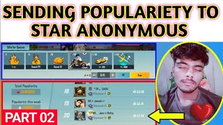 Star Anonymous Love You😘 | Sending free populariety to Star Anonymous 🌹| Pubg Mobile |Part 02