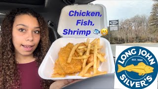 LONG JOHNS SILVERS 😳 SEAFOOD ( First time trying fish)