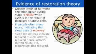 Restoration and survival theories of sleep - VCE U3 Psychology