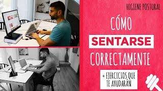 Cómo sentarse correctamente: Mejora tu higiene postural con estos ejercicios