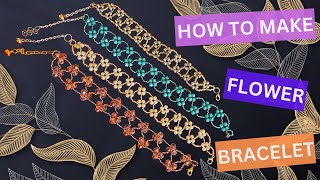 How To Make Flower Design Bracelet | آموزش جدید دستبند طرح گل