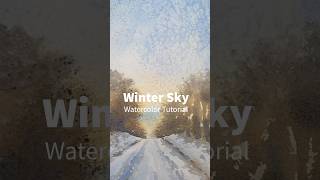 Capture Winter Light With This Simple Technique ❄️ #easywatercolortutorial #youtubeshorts #winter