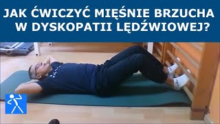 Ćwiczenia na mięśnie brzucha w dyskopatii lędźwiowej | Gorset mięśniowy | Siła stabilizacja | 🇵🇱 🇪🇺