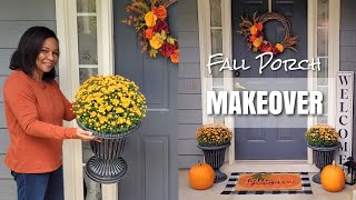 Fall Front Porch Makeover | Summer to Fall Transformation