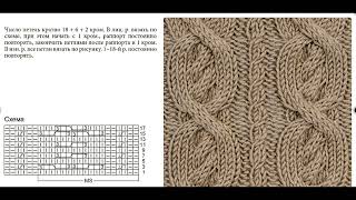 Схемы вязания объемных кос спицами