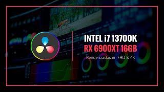 Render DaVinci Resolve FHD & 4K - Intel Core i7 13700K, RX 6900XT 16GB