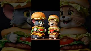 Tom and jerry in foodie costumes|#shorts #shortsfeed #ytshort#cutecat