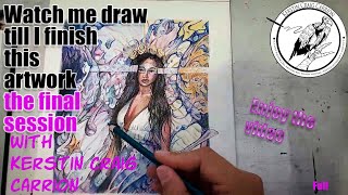 Watch me draw till I finish this artwork the final session (enjoy the video)