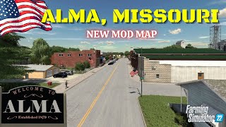 "ALMA, MISSOURI" FS22 Map Tour/Review | New Mod Map | Farming Simulator 22 | PS5