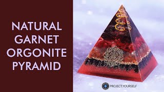 Natural Garnet Orgonite Pyramid