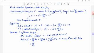 Derivation Of the Black-Scholes Equation (SDE)