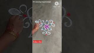 5 dots simple rangoli designs|daily rangoli|easy rangoli #shorts #rangoli #muggulu #kolam