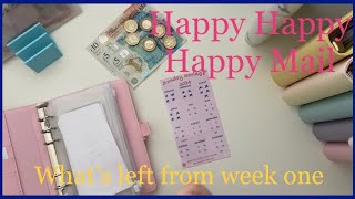 Check in * What’s left from week one May * Happy Happy Happy Mail * cash stuffing challenges 💕