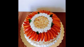 Torta con albicocche e mandorle senza glutine.