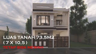 Review | Desain Rumah Minimalis Modern di lahan 7 meter X 10,5 meter |3 LANTAI|