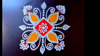 5 Attractive Mini Muggulu collection for beginners 🌺 small kolam designs 🌺 3*3 dots beginners Kolams