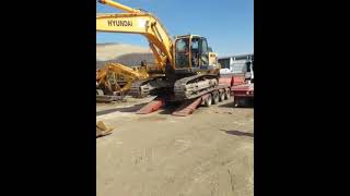 loang excavator unloading with crazy operator #short