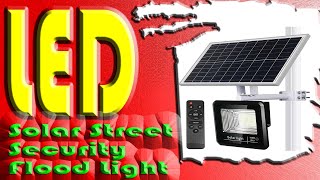 LED Solar Street Security Flood Light YQL 100W Outdoor for Exterior Roads Yard Garden Pathway