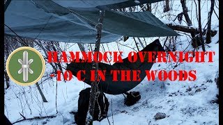 Hammock overnight -10 C in the woods [FULL]