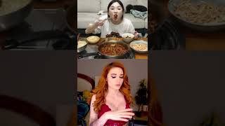 AMOURANTH X [햄지] Hamzy MUKBANG #shorts