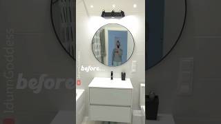 Bathroom #makeover - Mirror and Sink #diy #rentalfriendly #decor