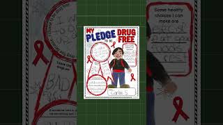 Printable Red Ribbon Week Poster #shorts #redribbonweek #bulletinboard #teachingresources #drugfree