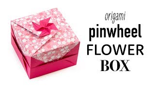 Pinwheel Flower Lid Tutorial - Modular Origami Box - Paper Kawaii