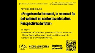 Inicio del curso de la Cívica 27-09-23| Sede universitaria Ciudad de Alicante | UA