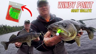 Fishing a Windy Point for BIG Walleye