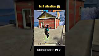 1vs4 situation in cs rank 🤯 can I kill whole squad 🥵 squad wipe #freefire #shortvideos#viral #shorts