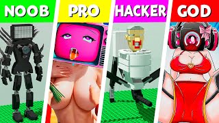 LEGO ALL Characters in Skibidi Toilet: Noob, Pro, HACKER! | Skibidi Toilet (Collection #284)