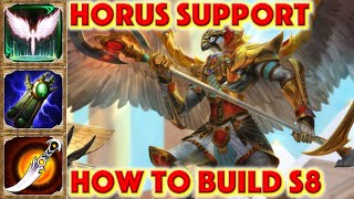 SMITE HOW TO BUILD HORUS - Horus Support Build Season 8 Conquest + How To + Guide + Gameplay