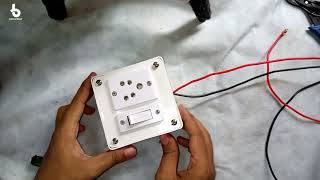 electric board wiring connection | 1 socket 1 switch wiring | electric board fitting | electric brod