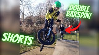 DOUBLE BARSPIN ON BMX! *SHORTS*