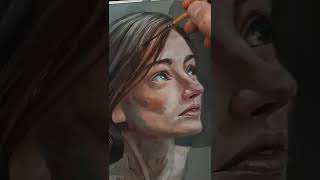 Gouache painting portrait