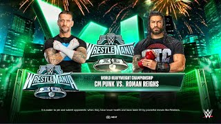 CM Punk Vs Roman Reigns - No holds Barred Match for The World Heavyweight Championship | WWE 2k24