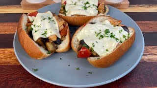 این ساندویچ مرغ و بادمجون بی نظیره /نیم ساعته هم آماده ست /sandwich eggplant and chicken