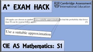 Exam Hack | CIE AS Maths | S1 | Normal Distribution Question - PART 2